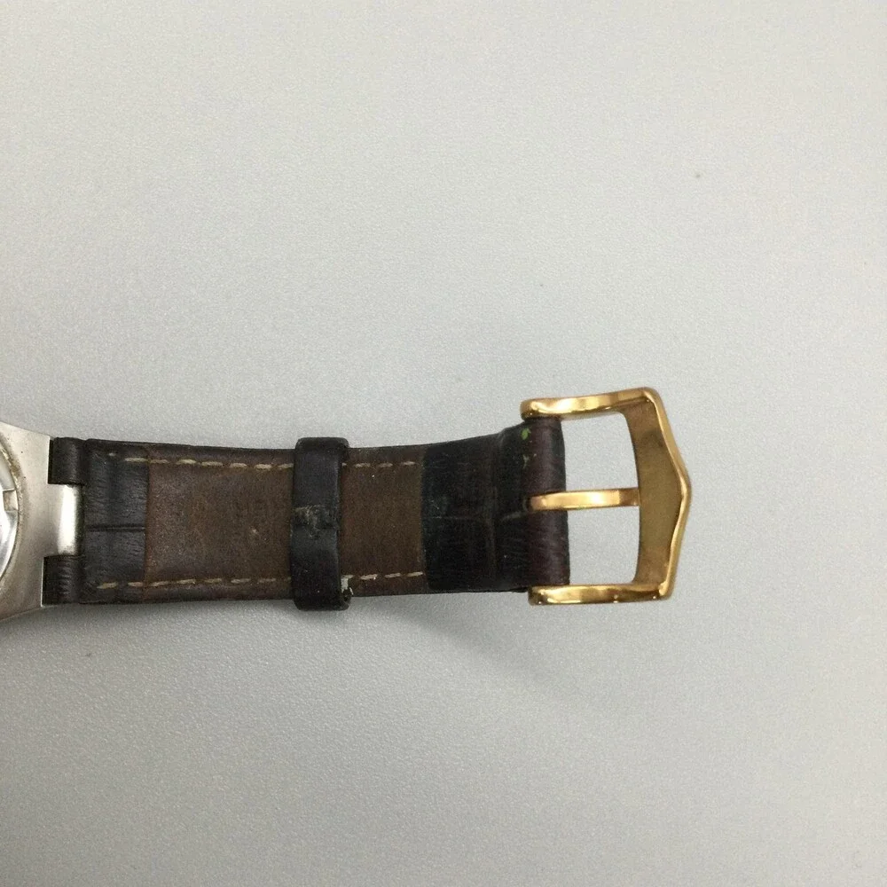 Bulova Marine Star Womens Watch 30mm Brown Leather 98R93 NOT RUNNING FOR PARTS